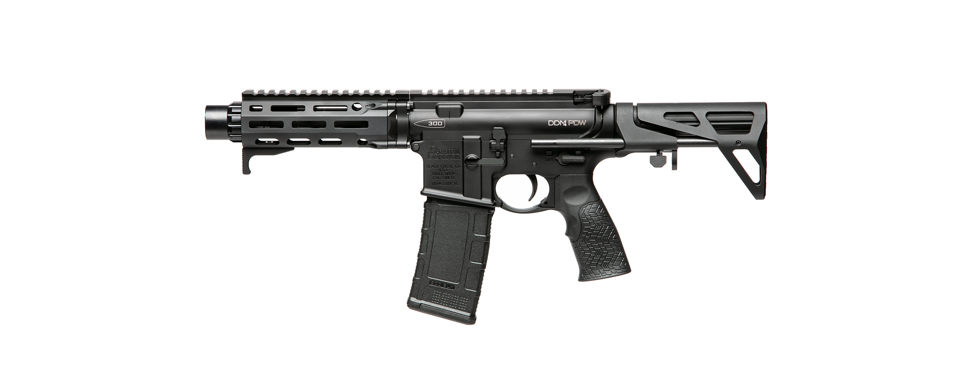 Daniel Defense DDM4 PDW SBR 300 Blackout - Left